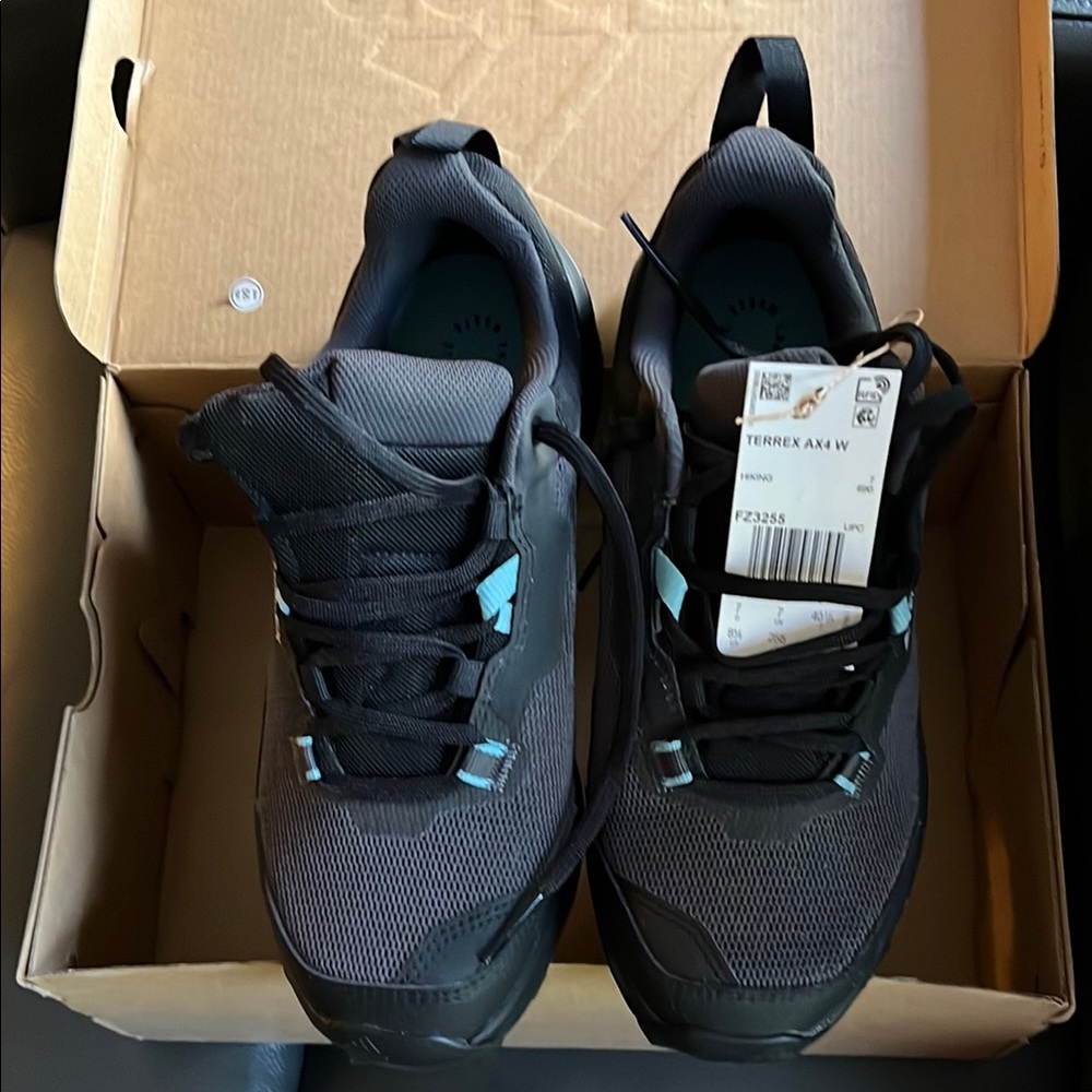 Adidas Black and Blue Athletic Shoes Performance Design